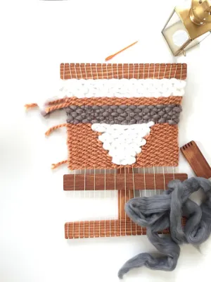 Walnut Small Wood Loom Weaving Kit