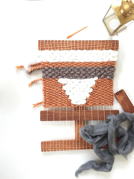 Walnut Small Wood Loom Weaving Kit