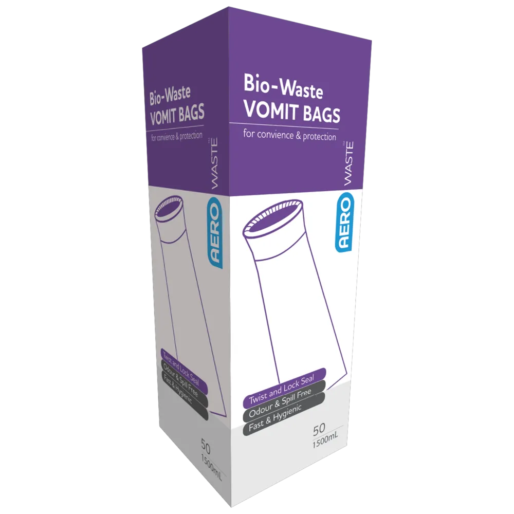 Warrior Medical AEROWASTE Bio-Waste Vomit Bag 1500ml Box of 50