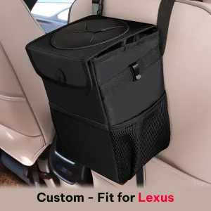 Waterproof Car Trash Can with Lid and Storage Pockets, Custom-Fit For Car, 100% Leak-Proof Car Organizer, Waterproof Car Garbage Can, Multipurpose Trash Bin for Car WAFJ234