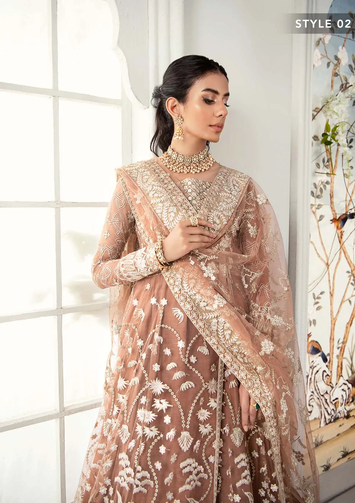 Wedding Festive '22 - Look 03 |  AIK Atelier Wedding Festive Unstitched Luxury Collection 2022 | Embroidered Net Organza Suits