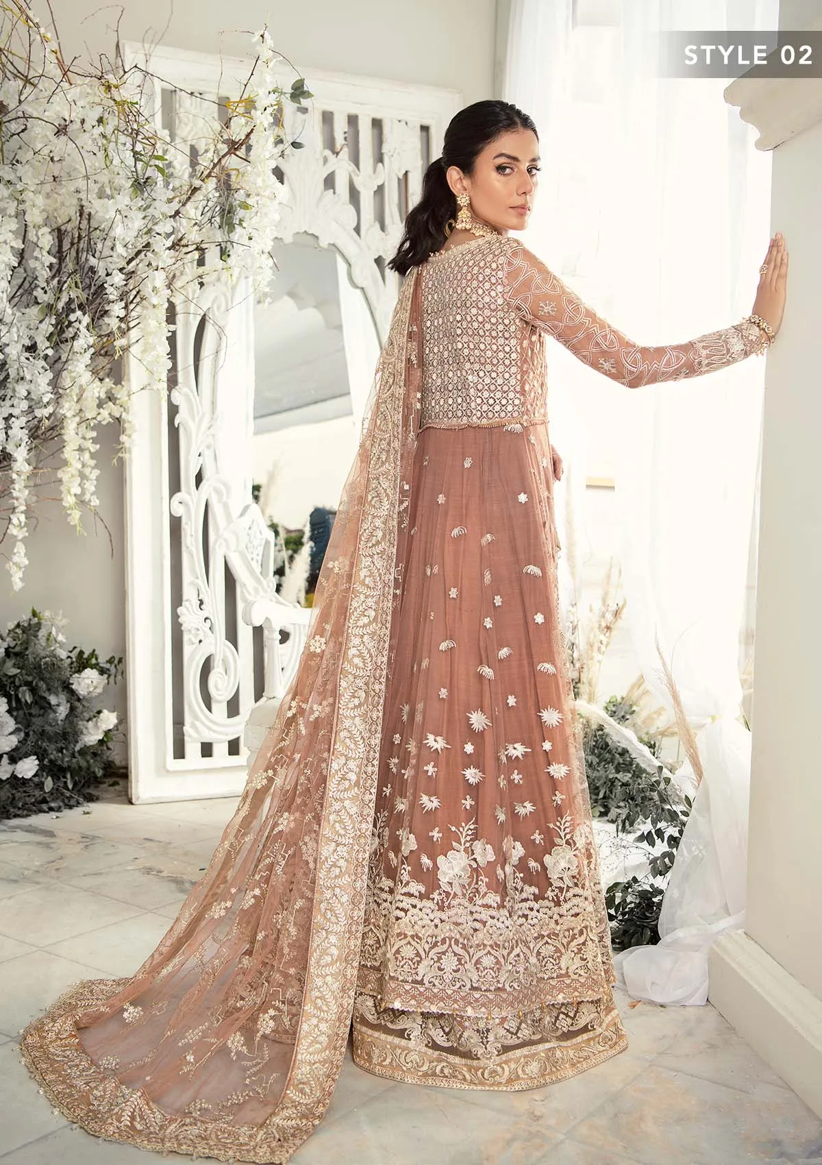 Wedding Festive '22 - Look 03 |  AIK Atelier Wedding Festive Unstitched Luxury Collection 2022 | Embroidered Net Organza Suits