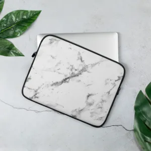 White Marble Laptop Sleeve