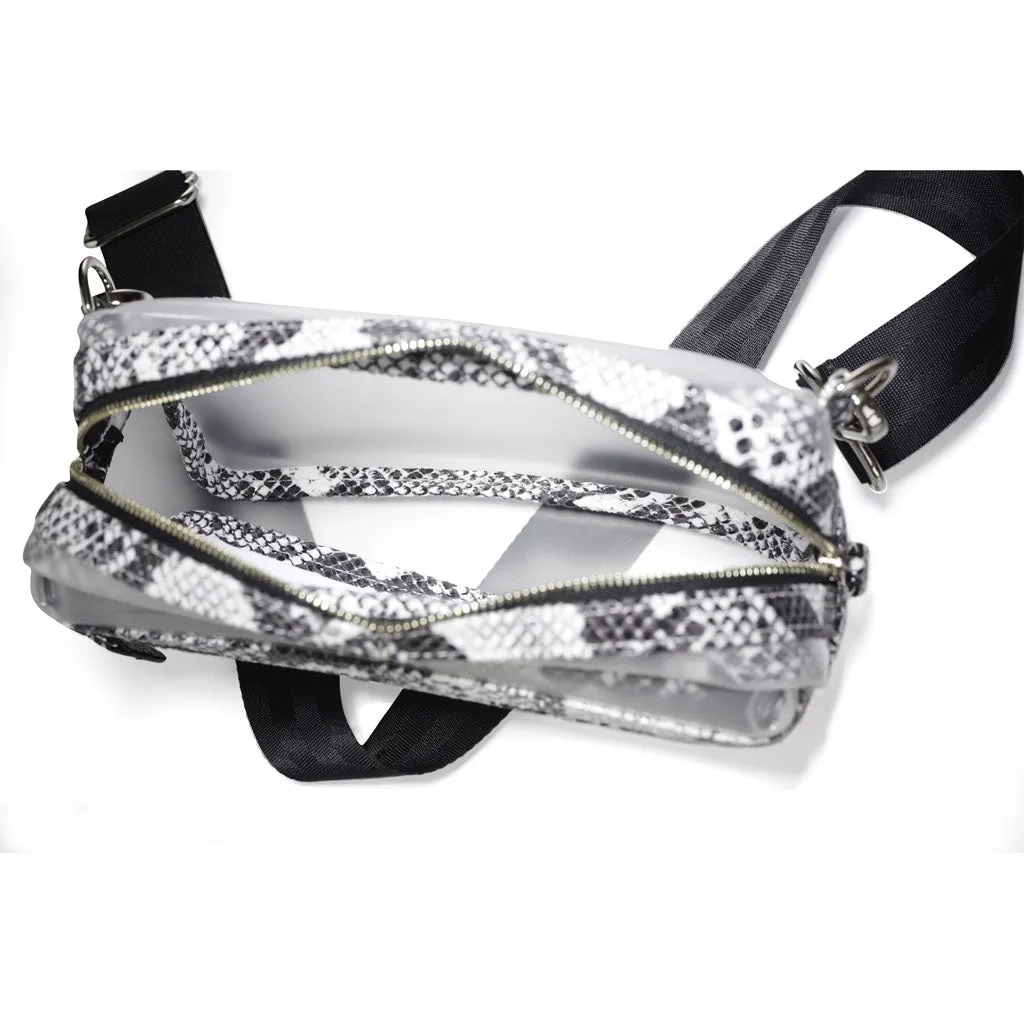 White Sand Faux-Python Carrefour Cross-body/Belt Bag