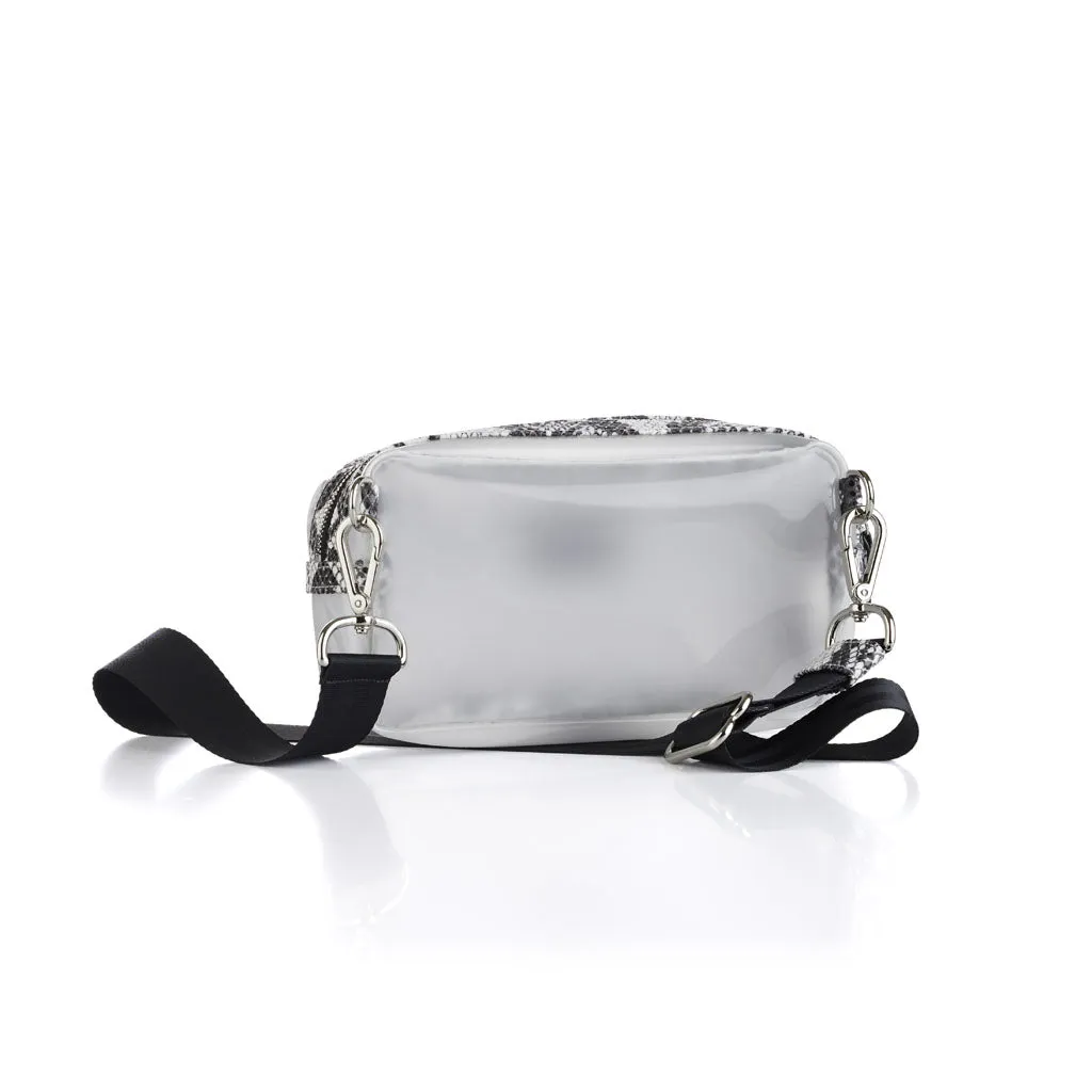 White Sand Faux-Python Carrefour Cross-body/Belt Bag