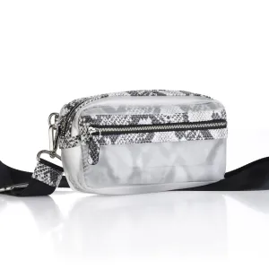 White Sand Faux-Python Carrefour Cross-body/Belt Bag