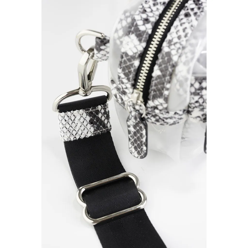 White Sand Faux-Python Carrefour Cross-body/Belt Bag