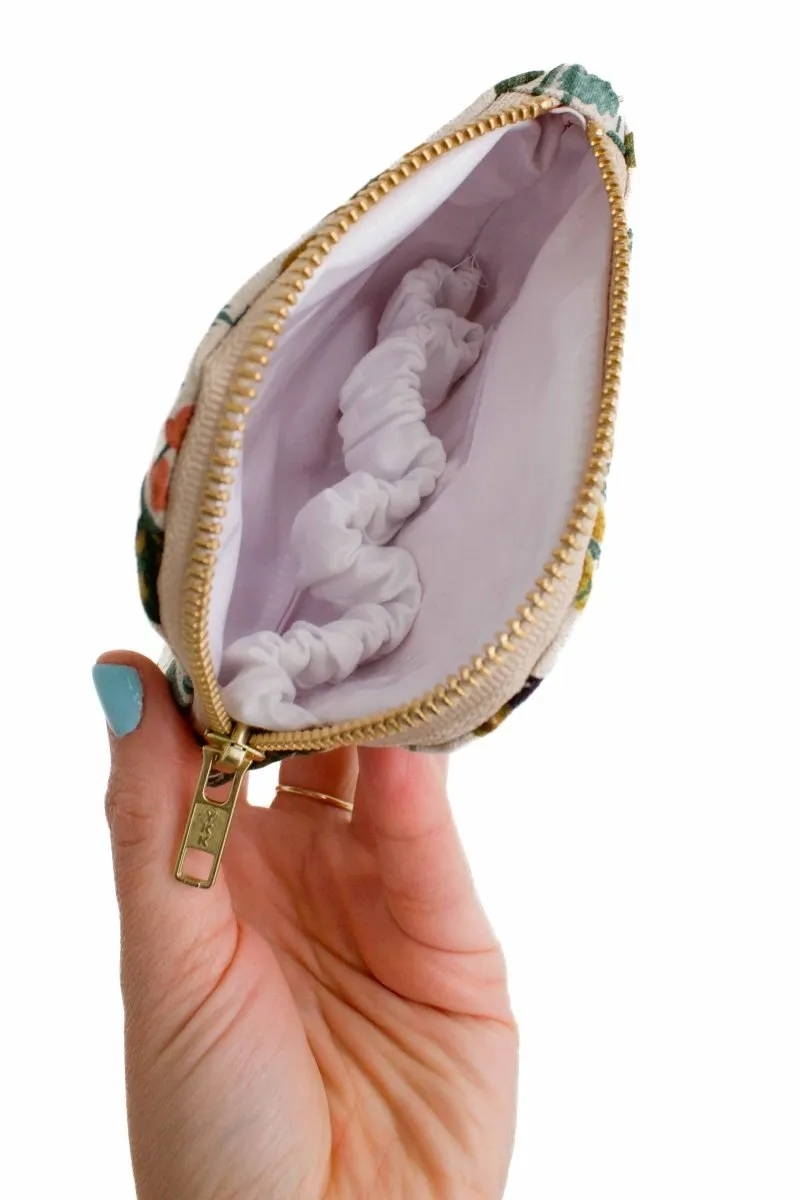 Wildflower Canvas Mini Essential Oil Pouch with Compartments