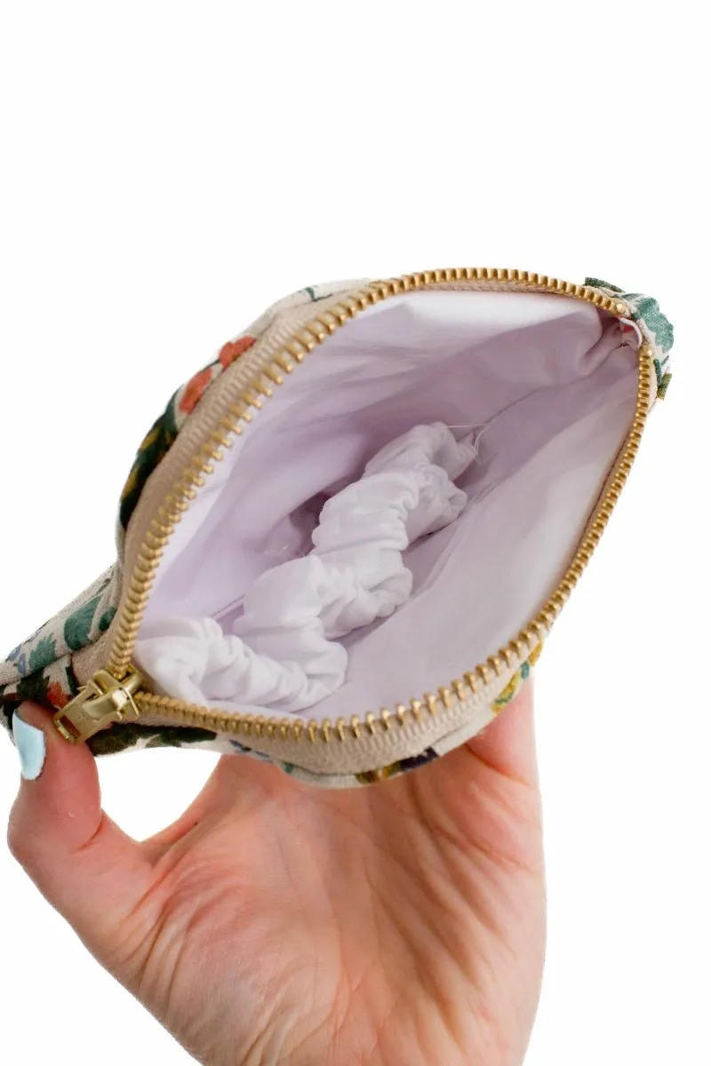 Wildflower Canvas Mini Essential Oil Pouch with Compartments