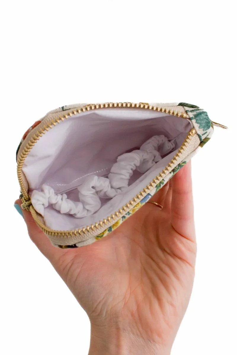 Wildflower Canvas Mini Essential Oil Pouch with Compartments