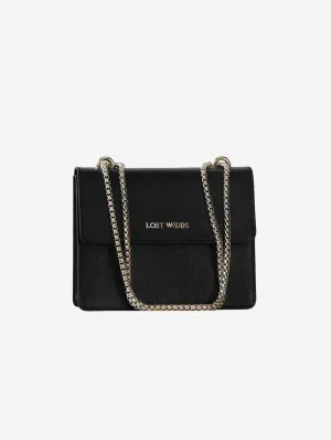 Willow MIRUM® Leather Vegan Chain Bag | Black & Silver