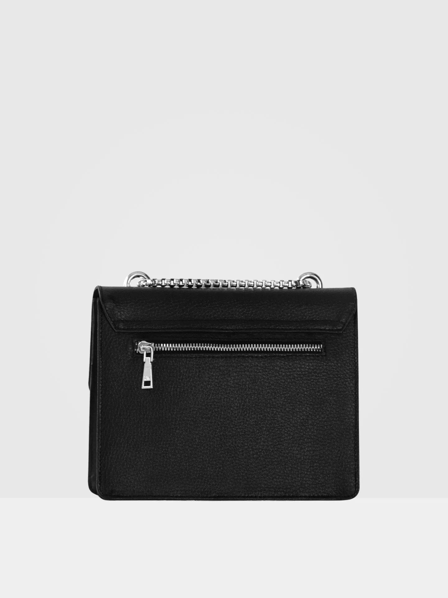 Willow MIRUM® Leather Vegan Chain Bag | Black & Silver