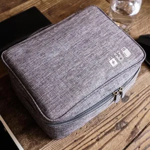 Wobag New Polyester Mens Travel Electronic Accessories Travel Bag Organizer For Date Line SD Card USB Cable Digital Device Bag