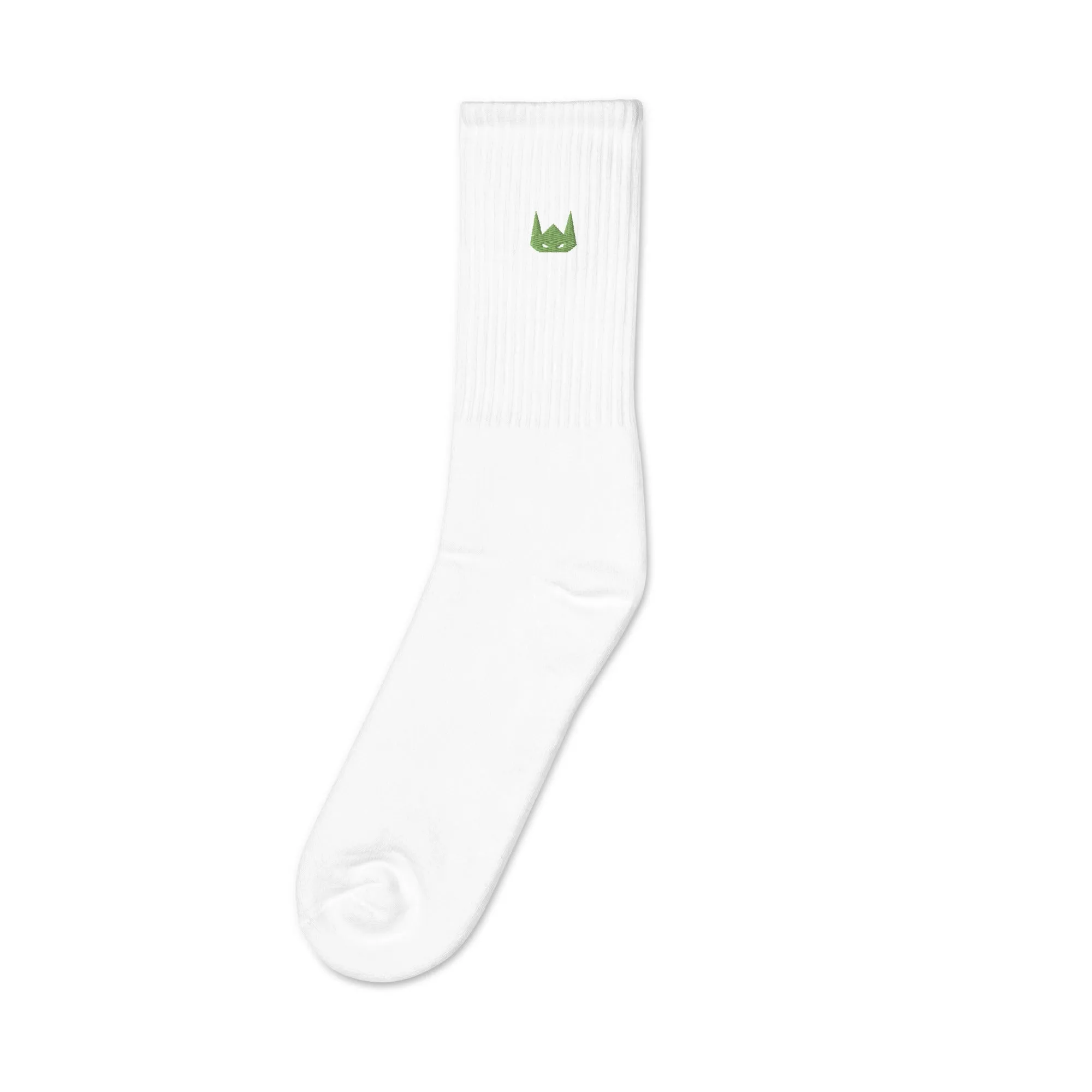 WOLFPACK UNLTD EMBROIDERED SOCKS | LIGHT OLIVE GREEN LOGO