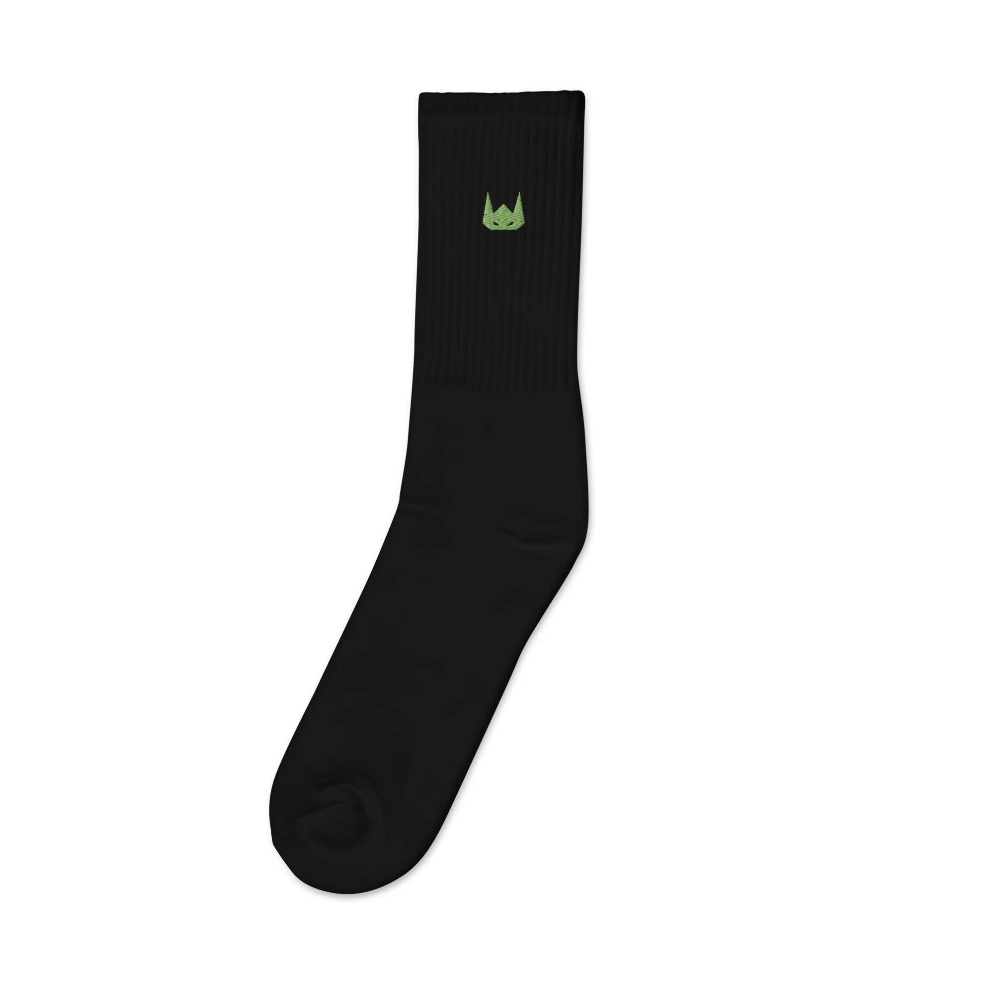 WOLFPACK UNLTD EMBROIDERED SOCKS | LIGHT OLIVE GREEN LOGO