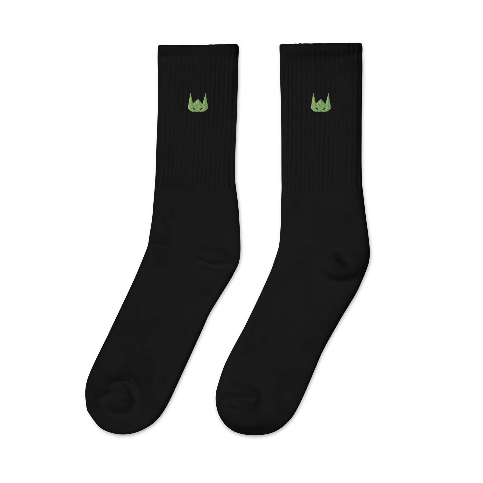 WOLFPACK UNLTD EMBROIDERED SOCKS | LIGHT OLIVE GREEN LOGO