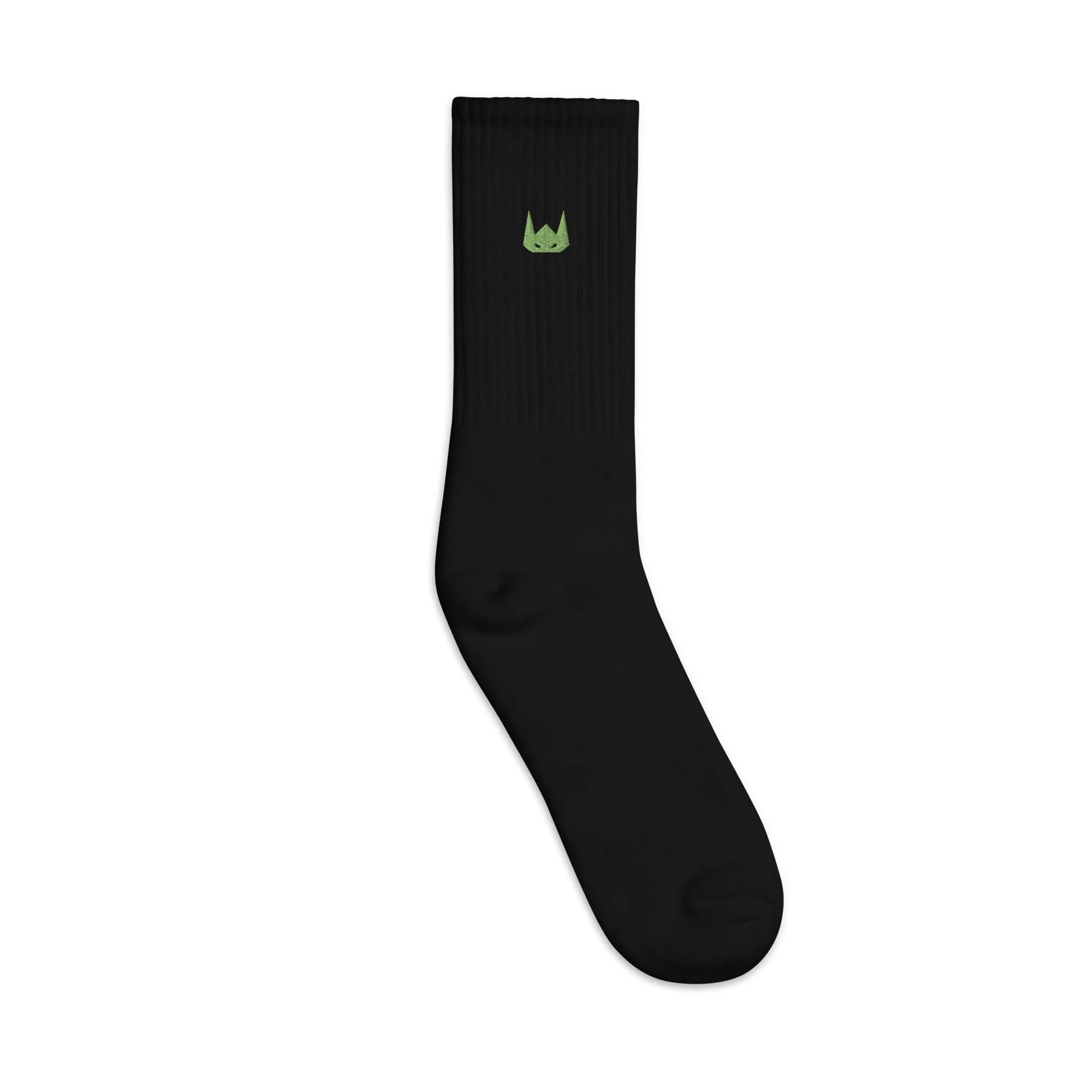WOLFPACK UNLTD EMBROIDERED SOCKS | LIGHT OLIVE GREEN LOGO
