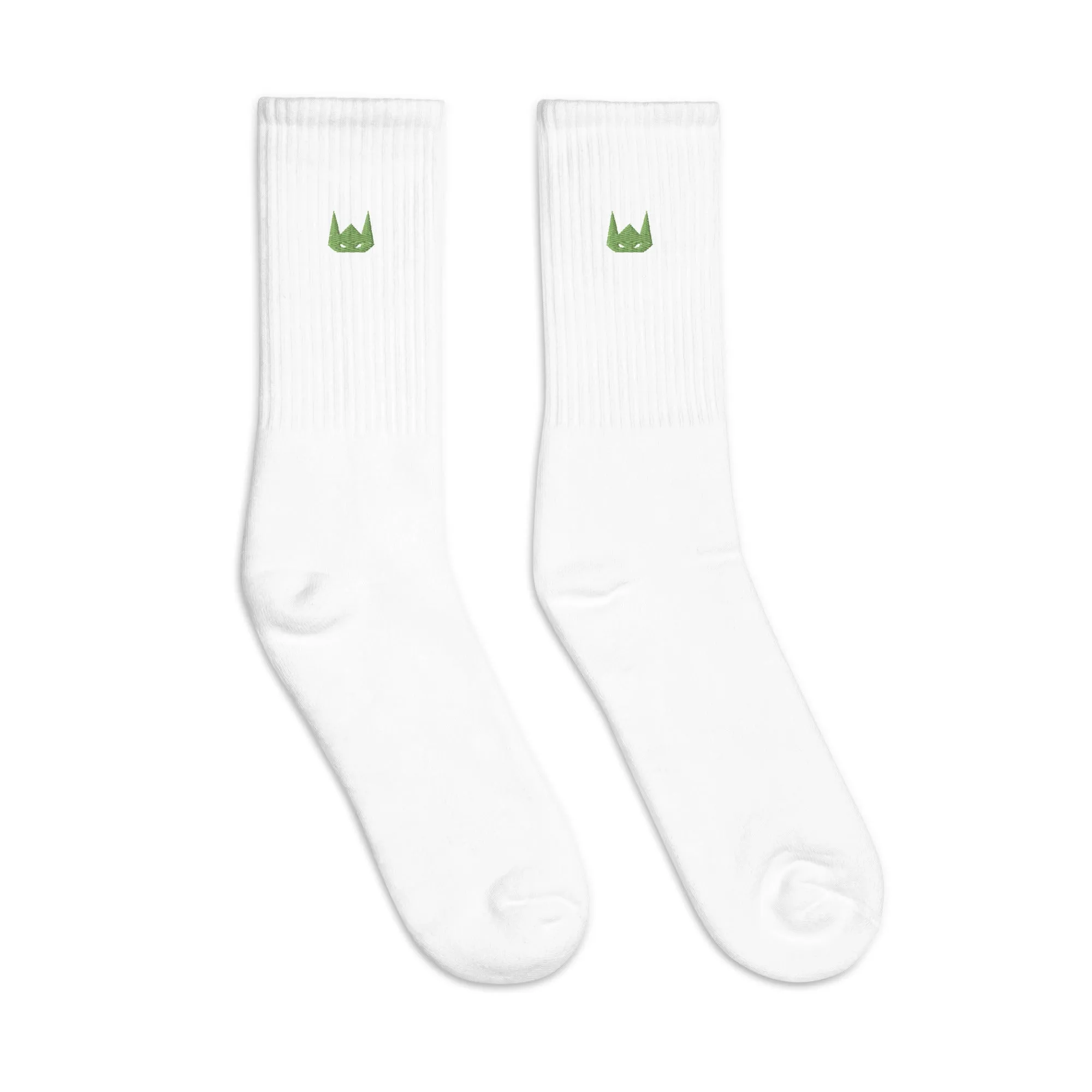WOLFPACK UNLTD EMBROIDERED SOCKS | LIGHT OLIVE GREEN LOGO