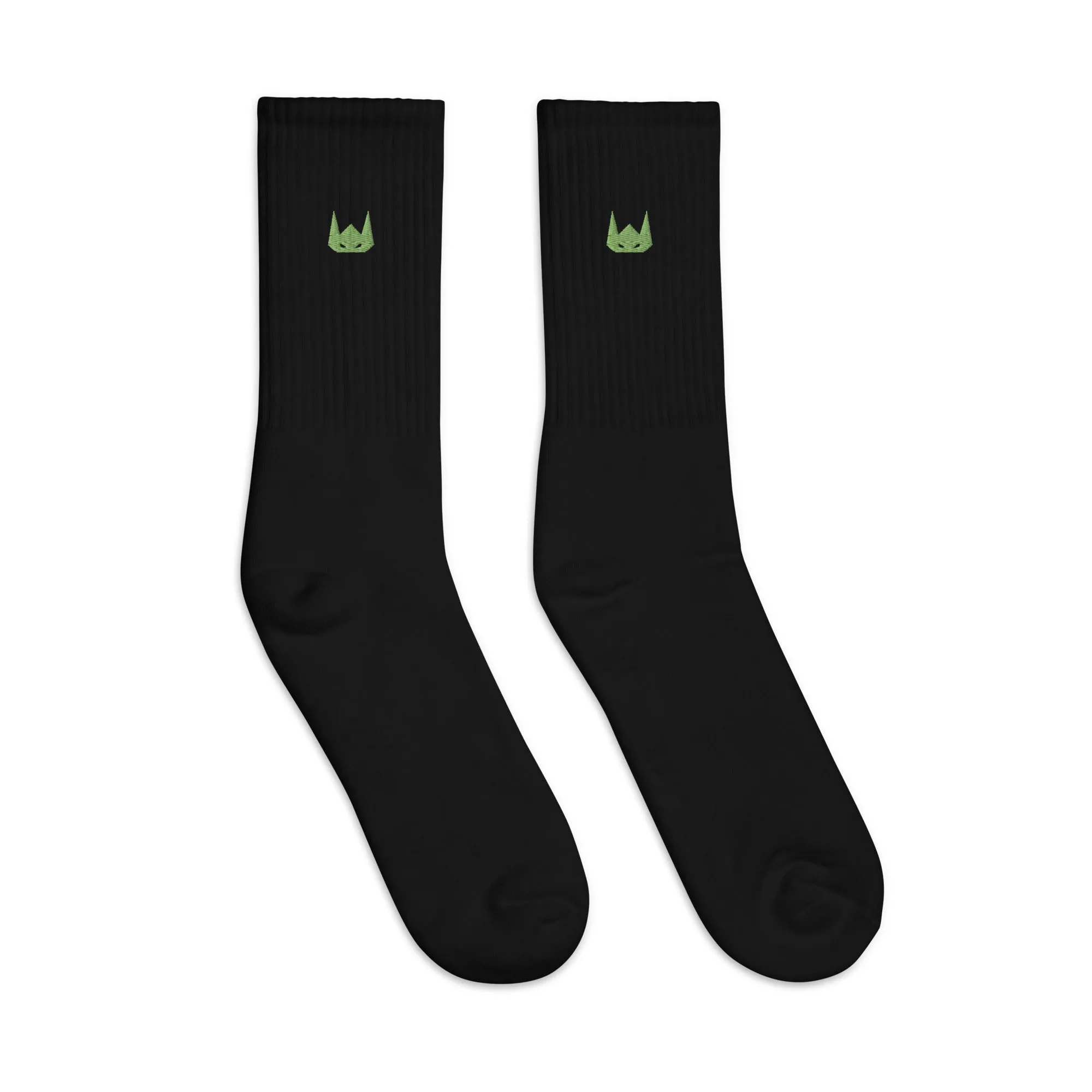 WOLFPACK UNLTD EMBROIDERED SOCKS | LIGHT OLIVE GREEN LOGO