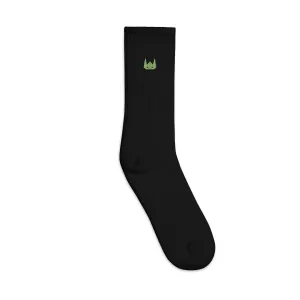 WOLFPACK UNLTD EMBROIDERED SOCKS | LIGHT OLIVE GREEN LOGO