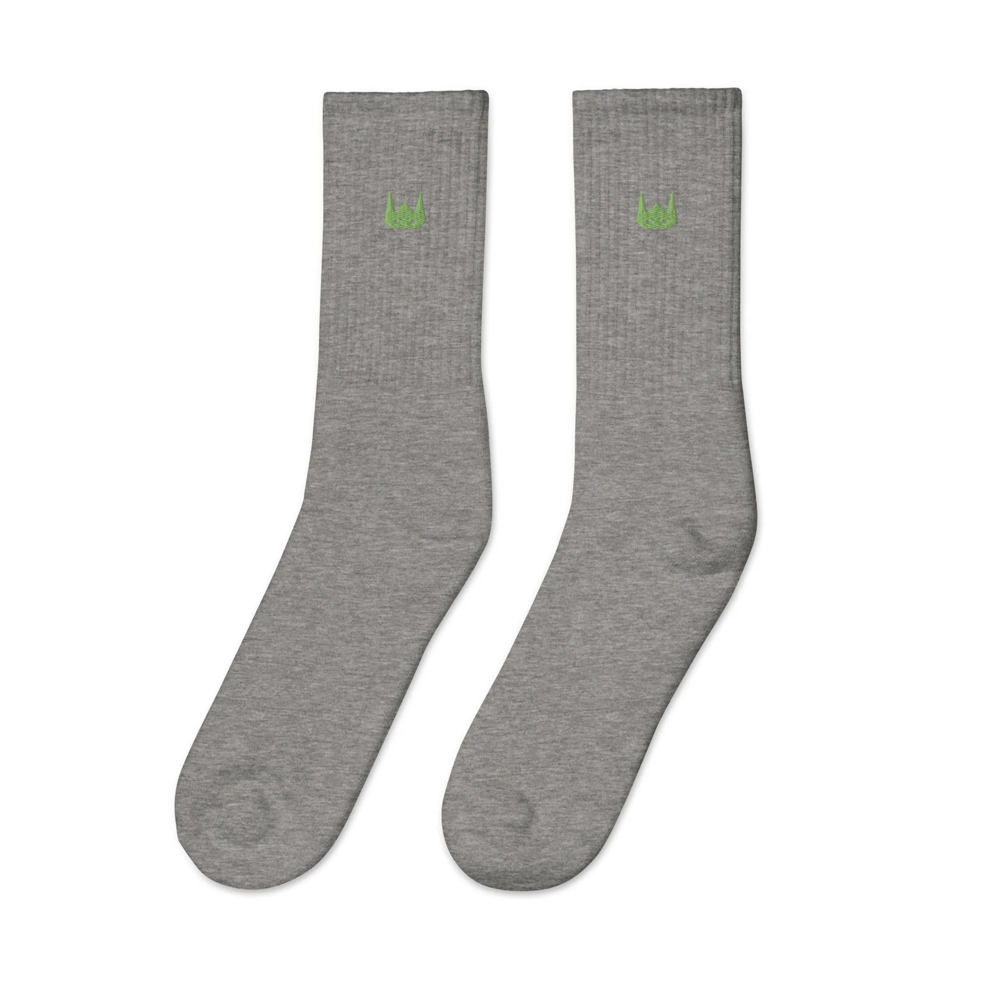 WOLFPACK UNLTD EMBROIDERED SOCKS | LIGHT OLIVE GREEN LOGO