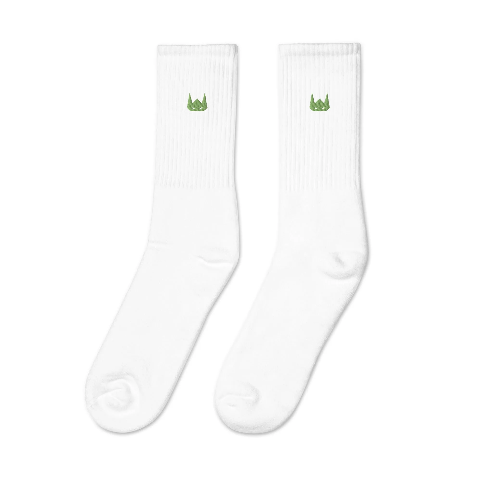 WOLFPACK UNLTD EMBROIDERED SOCKS | LIGHT OLIVE GREEN LOGO