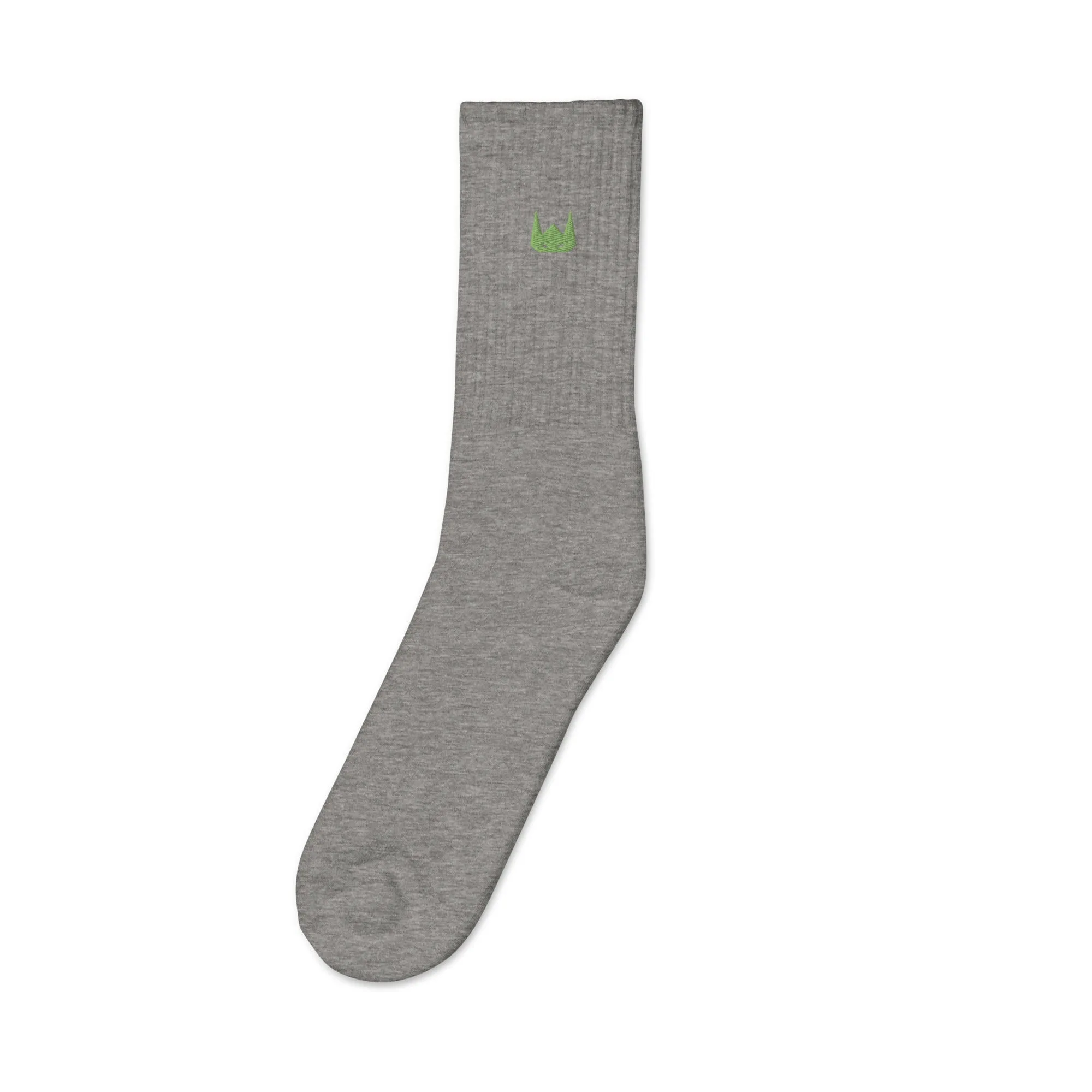 WOLFPACK UNLTD EMBROIDERED SOCKS | LIGHT OLIVE GREEN LOGO