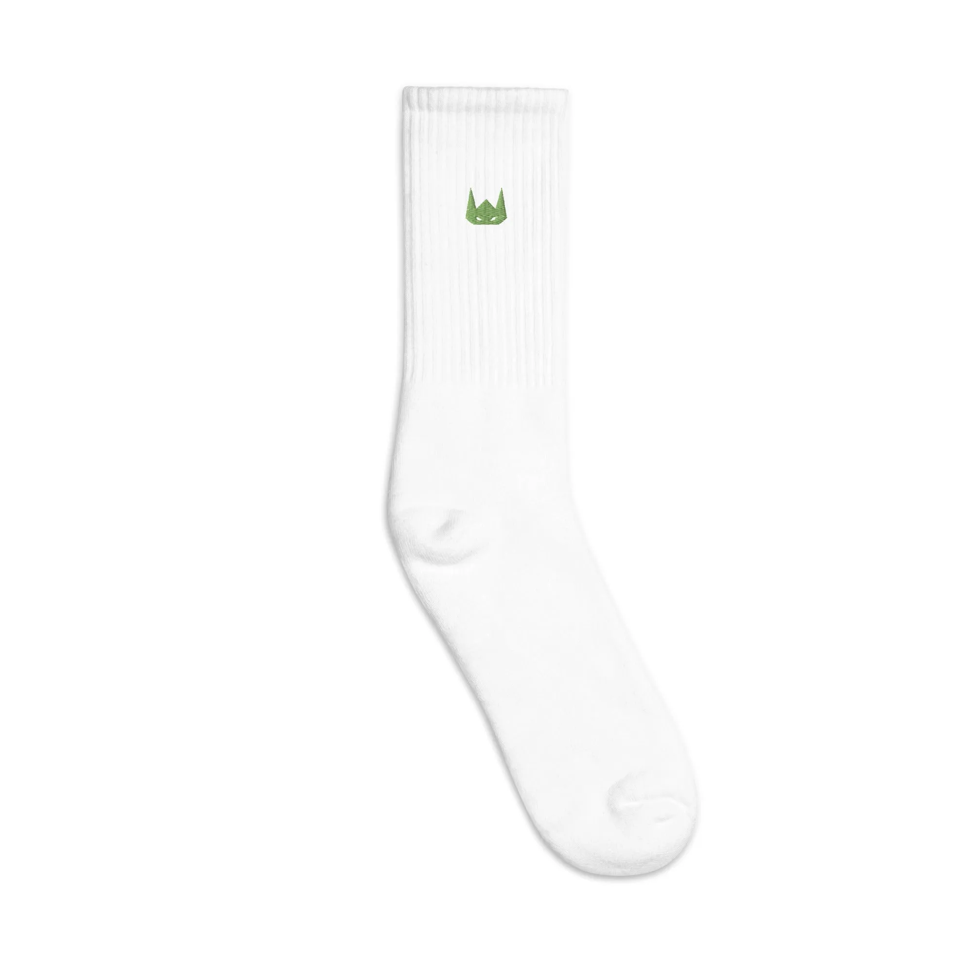 WOLFPACK UNLTD EMBROIDERED SOCKS | LIGHT OLIVE GREEN LOGO