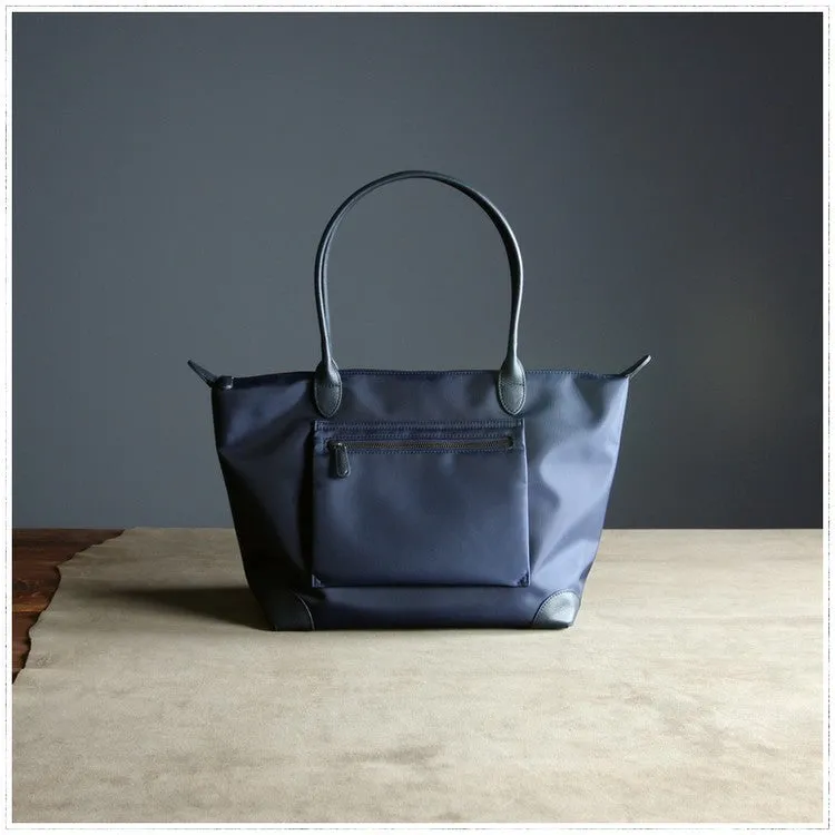 Womens Light Gray Nylon Shoulder Tote Large Light Gray&Yellow Nylon Handbag Purse for Ladies
