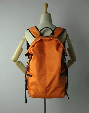 Womens Nylon Large Backpack Bag Bright Green Nylon Travel Backpack School Rucksack for Ladies