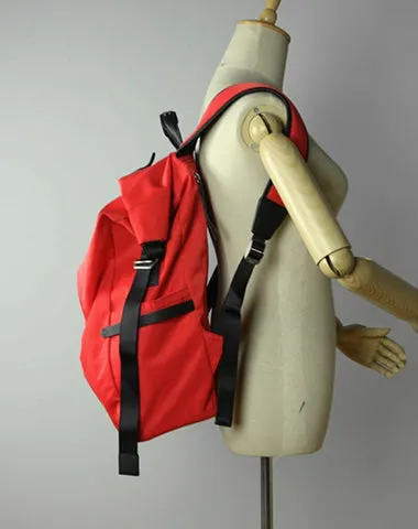 Womens Nylon Large Backpack Bag Bright Green Nylon Travel Backpack School Rucksack for Ladies