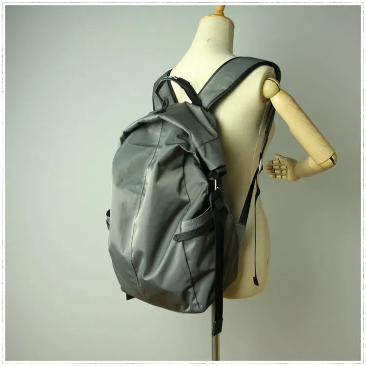 Womens Nylon Large Backpack Bag Bright Green Nylon Travel Backpack School Rucksack for Ladies