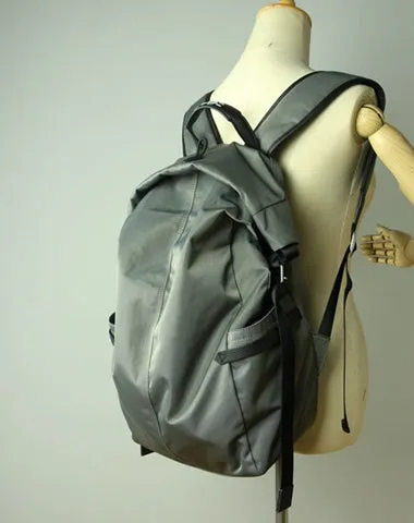 Womens Nylon Large Backpack Bag Bright Green Nylon Travel Backpack School Rucksack for Ladies