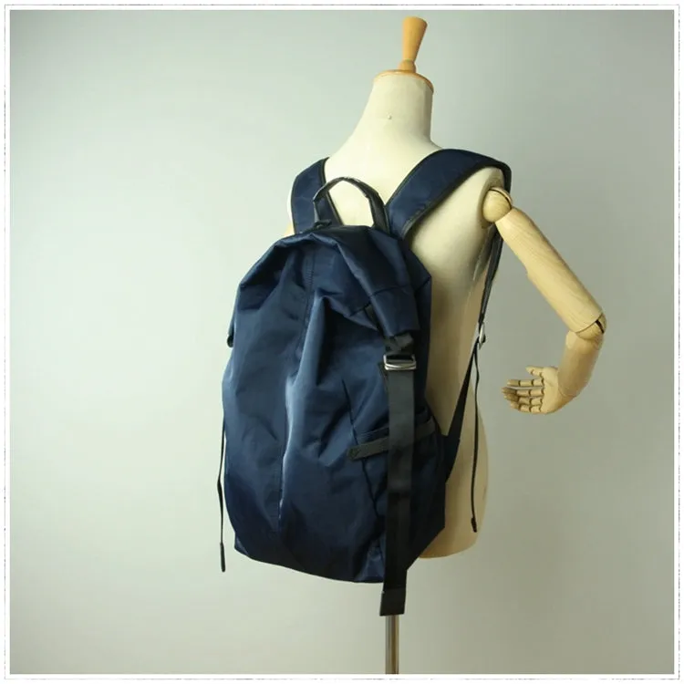 Womens Nylon Large Backpack Bag Bright Green Nylon Travel Backpack School Rucksack for Ladies