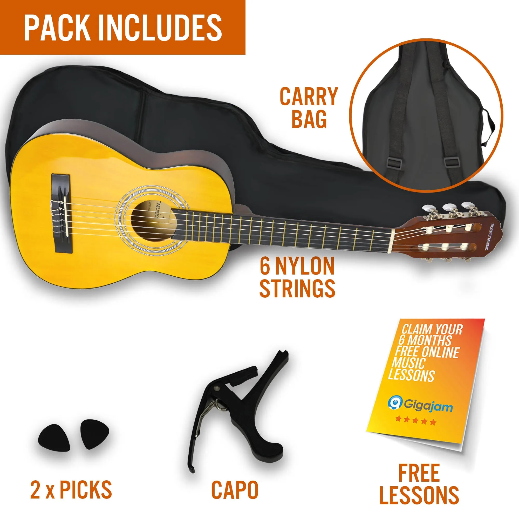XF 1/4 Size Classical Guitar Starter Pack