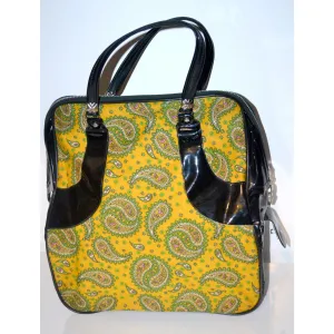 Yellow Mod Paisley & High Gloss Travel Bag