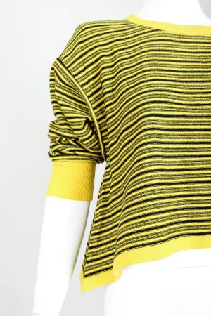 Yellow Stripe Knit Boxy Sweater