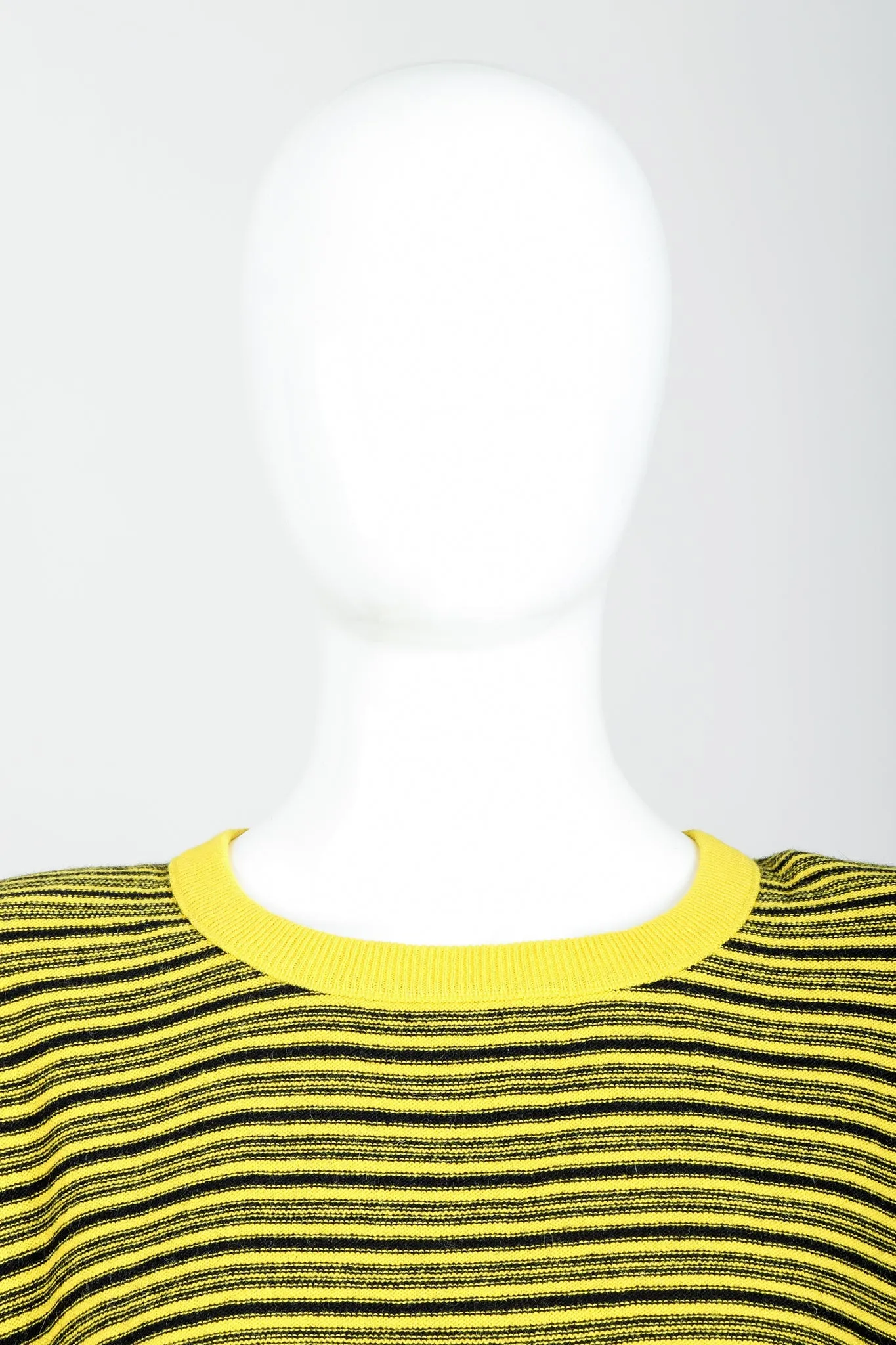 Yellow Stripe Knit Boxy Sweater