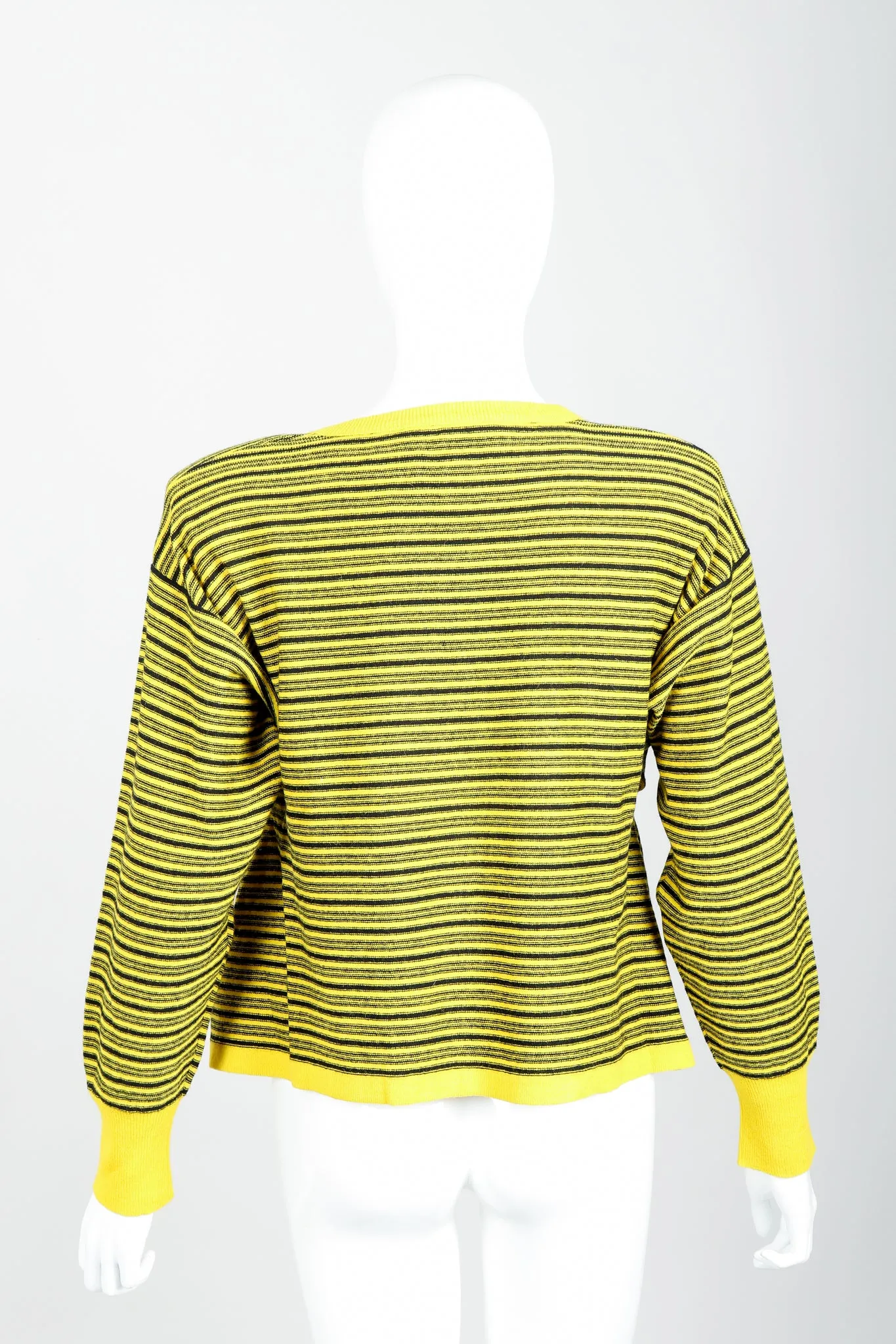 Yellow Stripe Knit Boxy Sweater