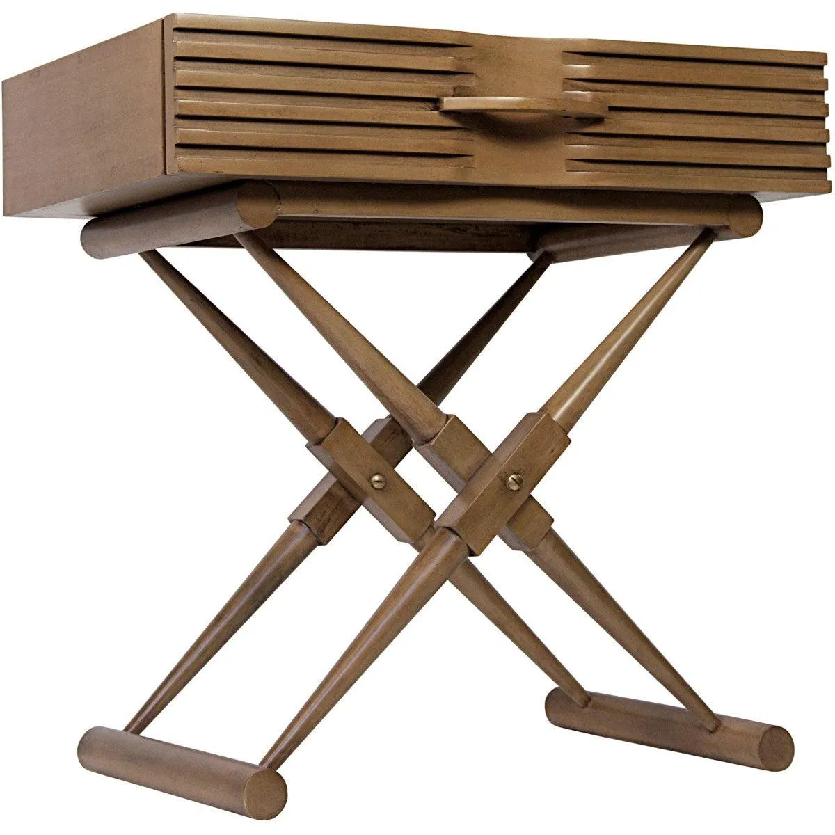 Zanta Side Table, Saddle Brown