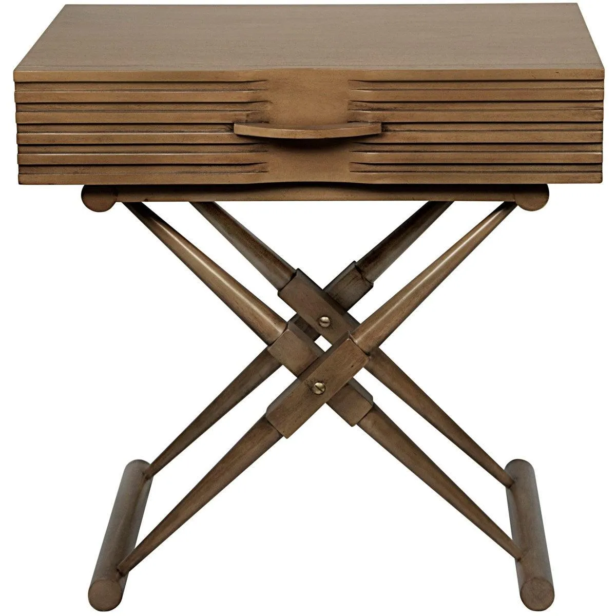 Zanta Side Table, Saddle Brown