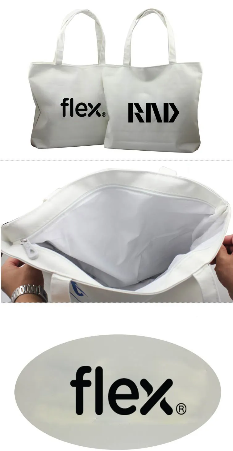 Zippered Canvas Tote Bag 42*32*10cm